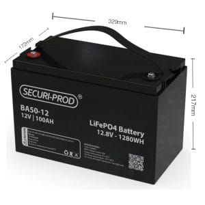 Securi-Prod 100Ah 12v Lithium (LiFePO4) Battery