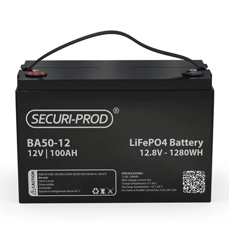 Securi-Prod 100Ah 12v Lithium (LiFePO4) Battery