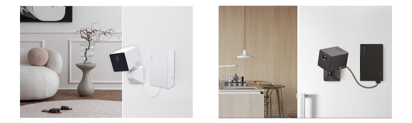 EZVIZ Power Partner installed on a wall with camera