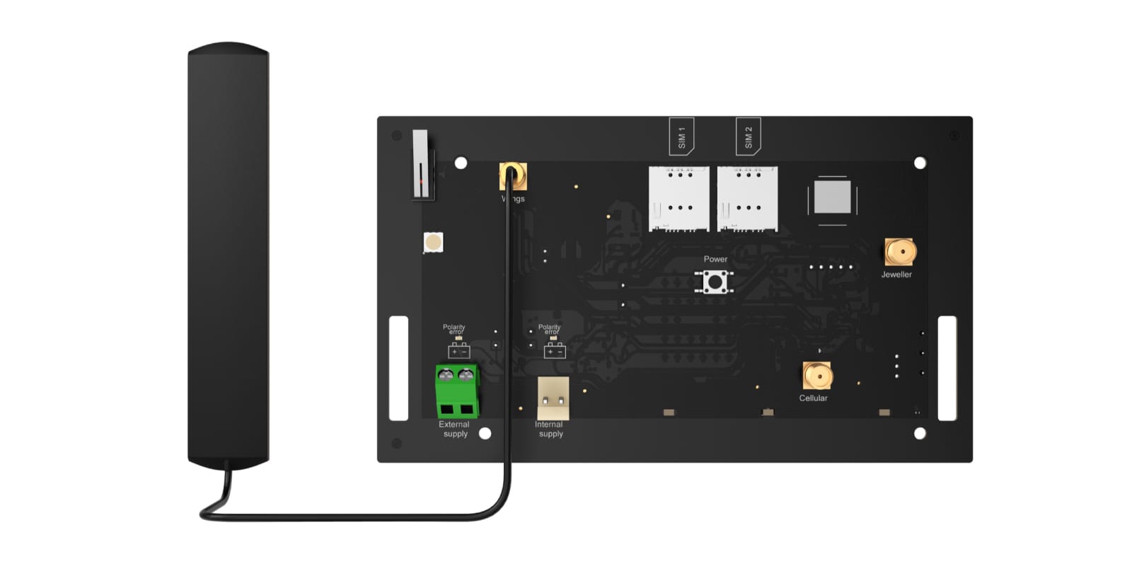 Ajax ExternalAntenna connected to Hub control panel
