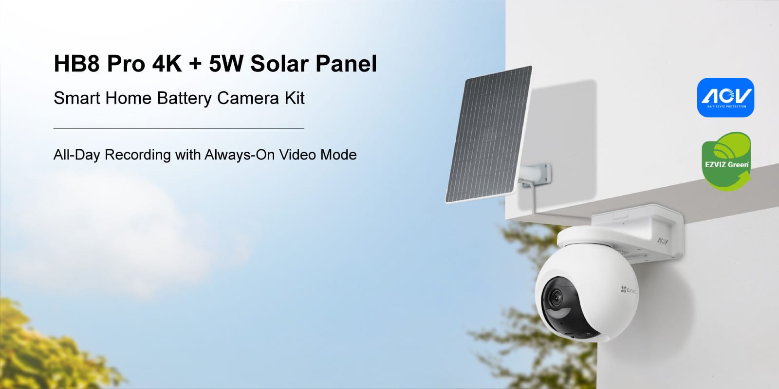 EZVIZ HB8 4K PT camera Solar kit hero (8MP)
