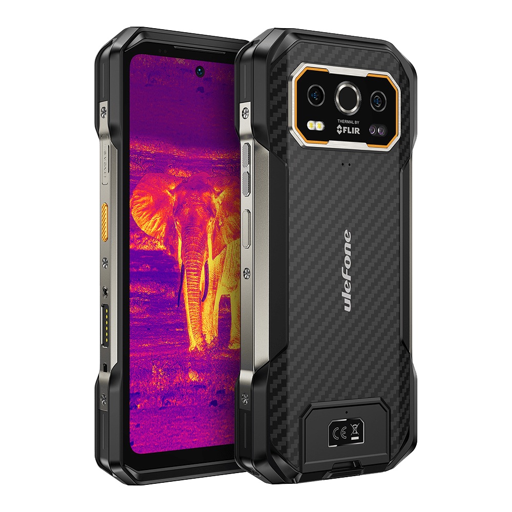 Ulefone Armor 27T Pro Thermal Rugged Smartphone - 12GB RAM 256GB ROM - NFC - Dual SIM - back and front view
