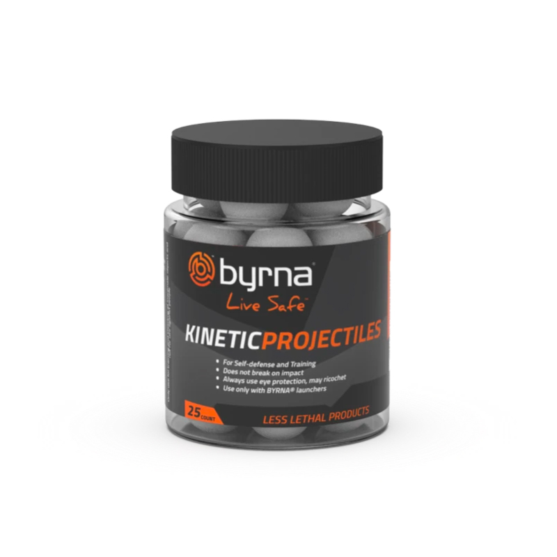 Byrna Kinetic Projectiles (Solid) - 0.68 Cal - 25 Count
