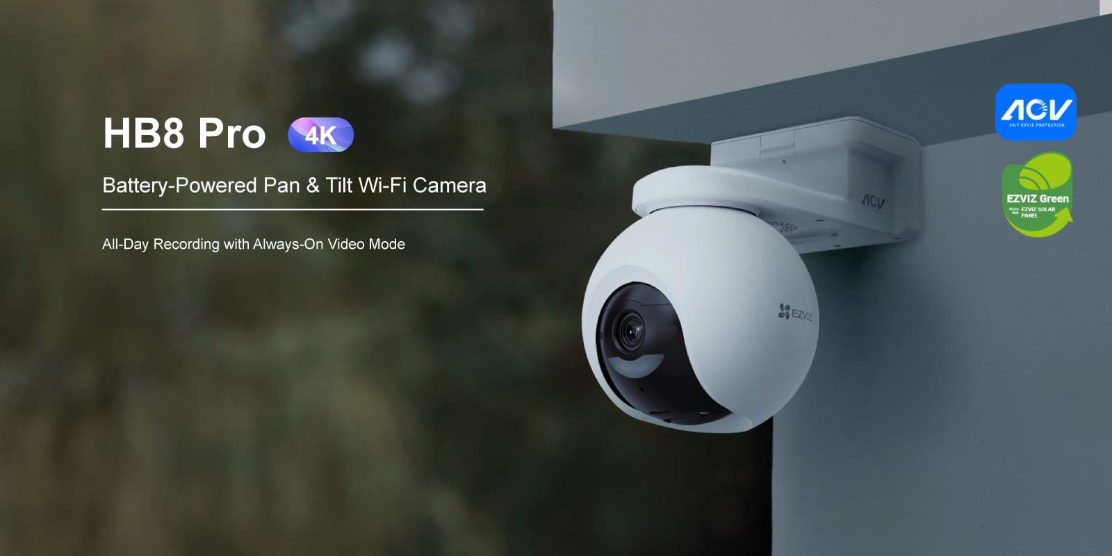 EZVIZ HB8 Pro 4K 8MP WiFi PT camera hero