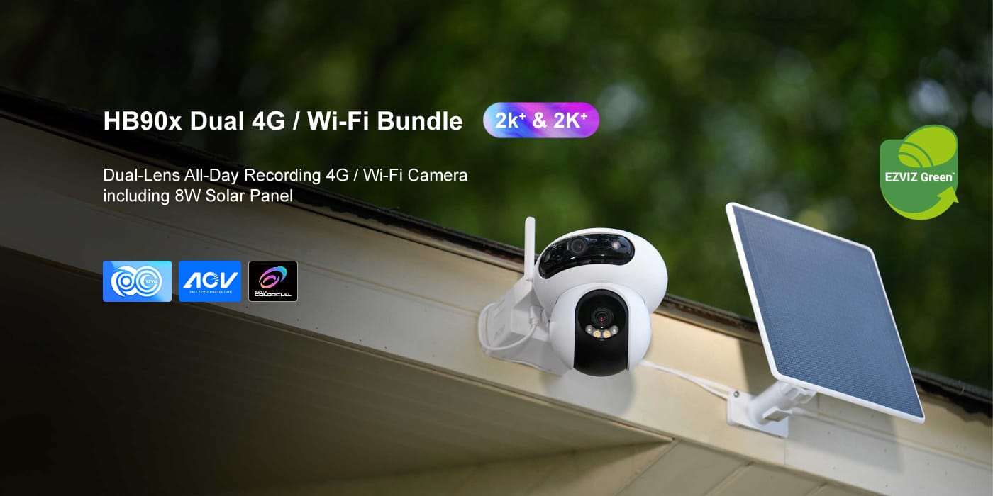 EZVIZ BP90x Dual 4G/WIFI Camera Solar Bundle Hero
