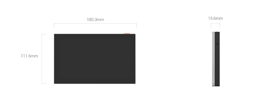 EZVIZ SD7 Smart 7-Inch IPS Touch Screen Monitor product dimensions