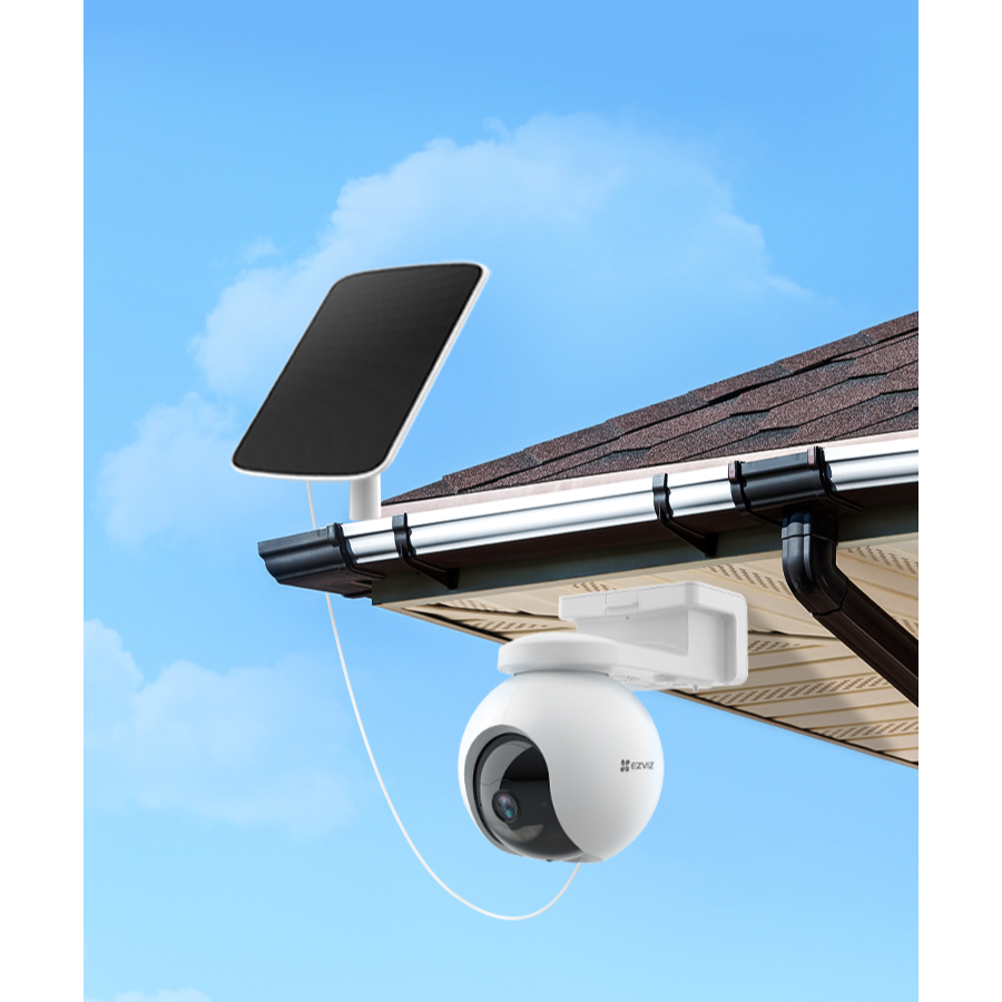 EZVIZ Solar Panel Type-C installed on a tree