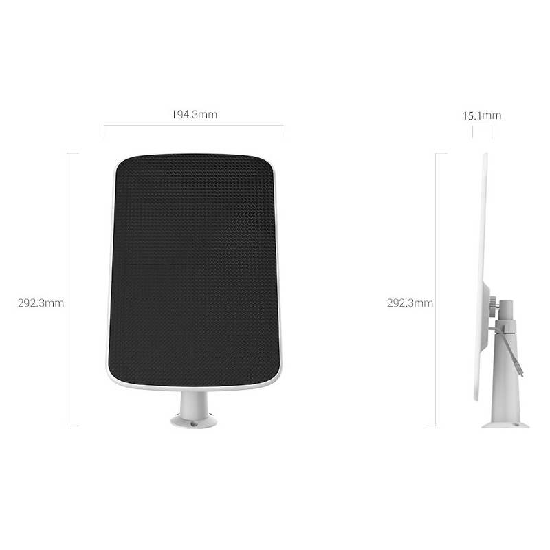 EZVIZ 7W Solar Panel Type-C product dimensions