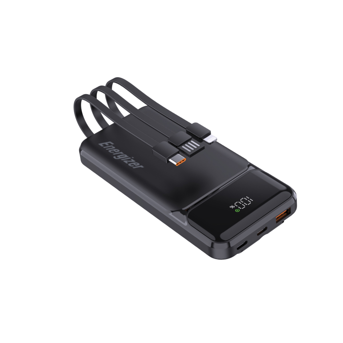 Energizer Ultimate 10 PD PowerBank 10,000mAh with USB cables exposed