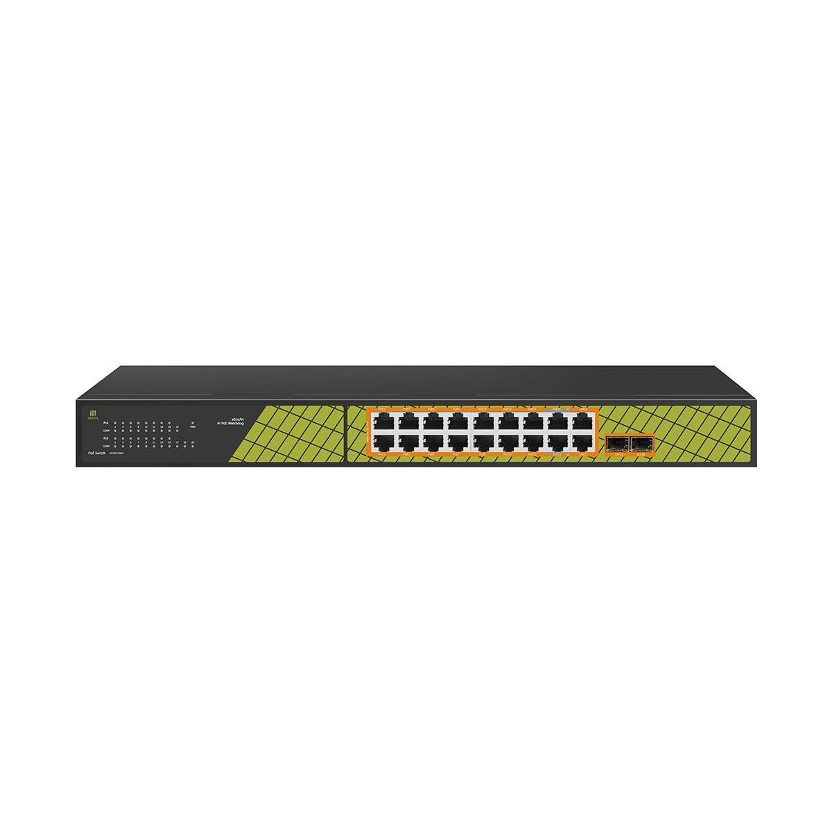 GENATA 16 Port Gigabit AI PoE Switch | GNT-RP1420G6