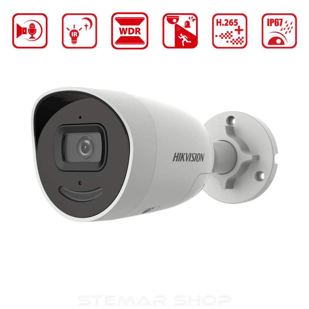 Hikvision AcuSense 4MP IP Camera 2.8mm Active Defence includes features