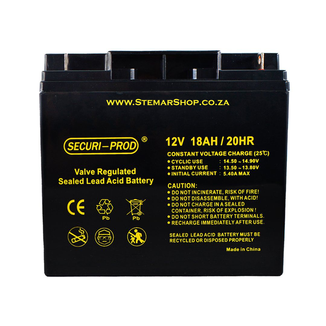 Securi-Prod 12v 18Ah SLA Battery