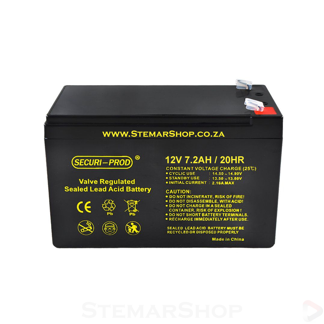 Securi-Prod 12v 7.2Ah SLA Battery