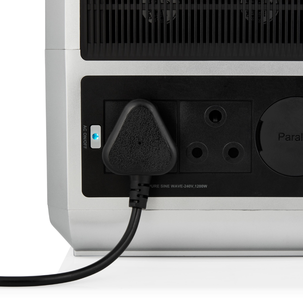 VigorPool CAPTAIN 1200 Portable Power Station displaying South Africa plug sockets