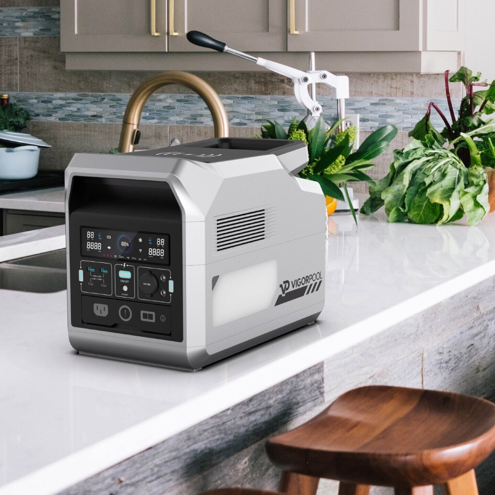 VigorPool CAPTAIN 1200 Portable Power Station standing on a table