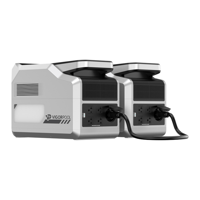 Two VigorPool CAPTAIN 1200 Portable Power Stations connected together