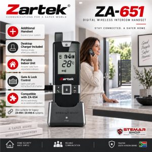 Zartek ZA-651 Digital Wireless Intercom Handset with Charger