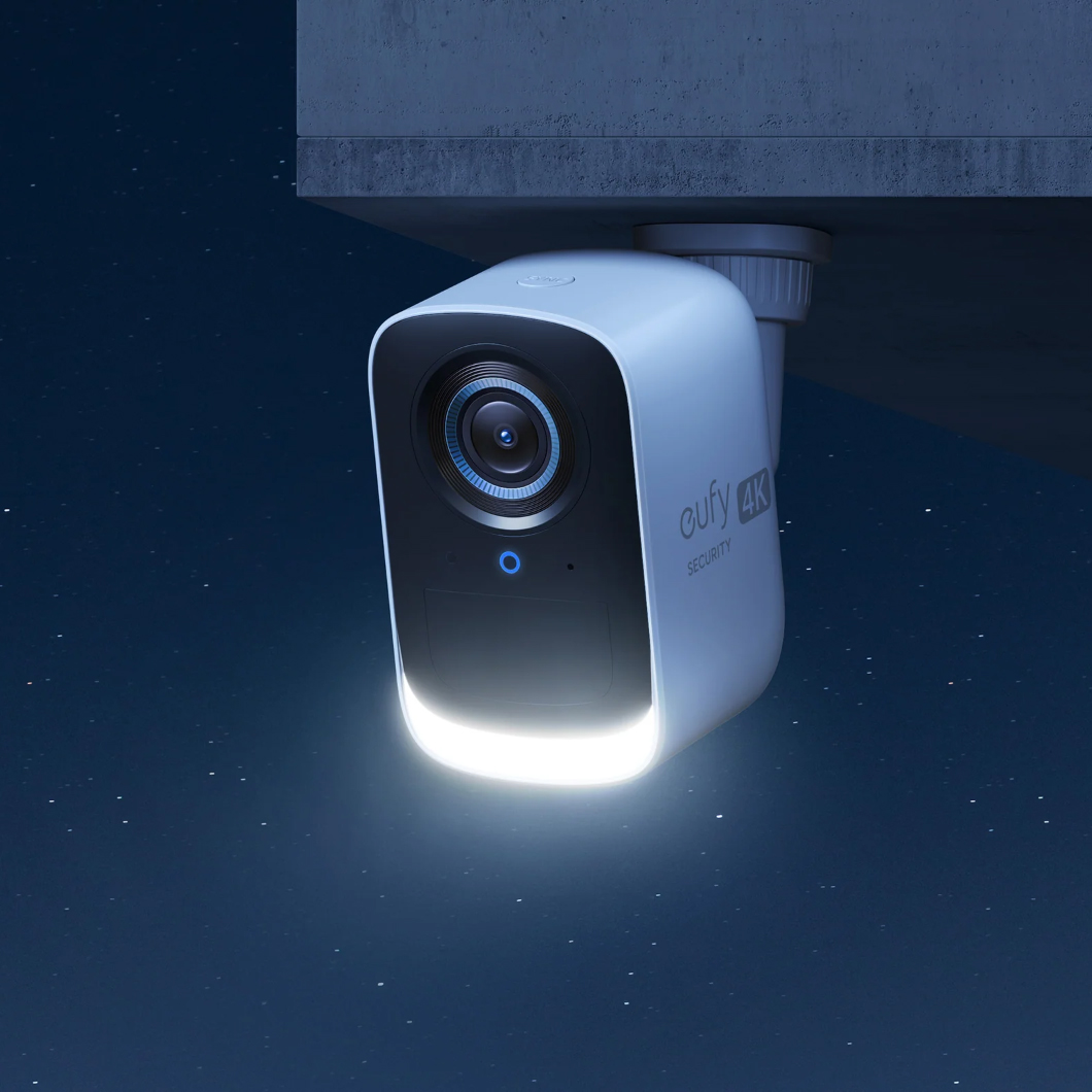 EufyCam 3C Add-On Camera (S300) at night time with light on