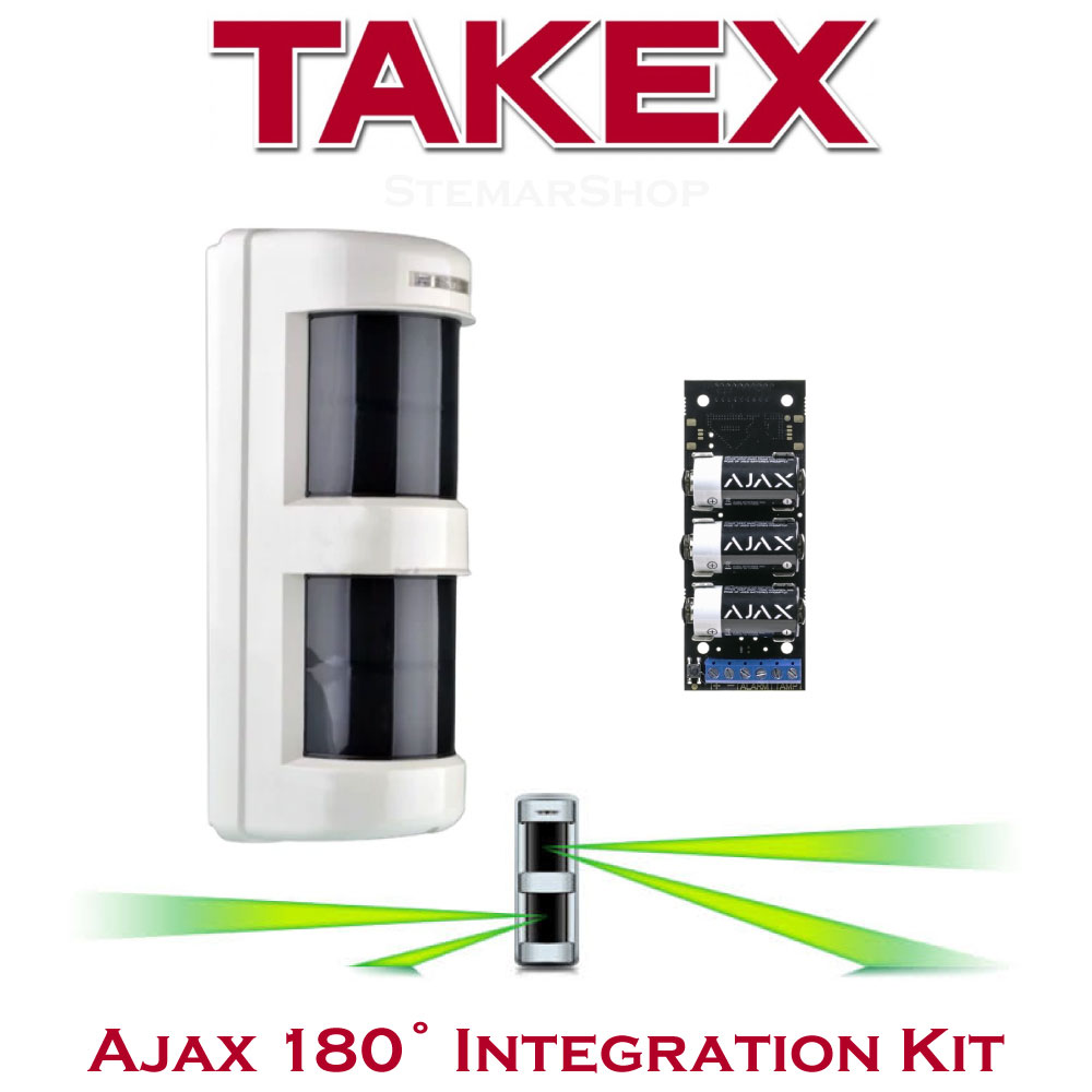 Takex 180 Ajax Integration Kit displaying detection zone