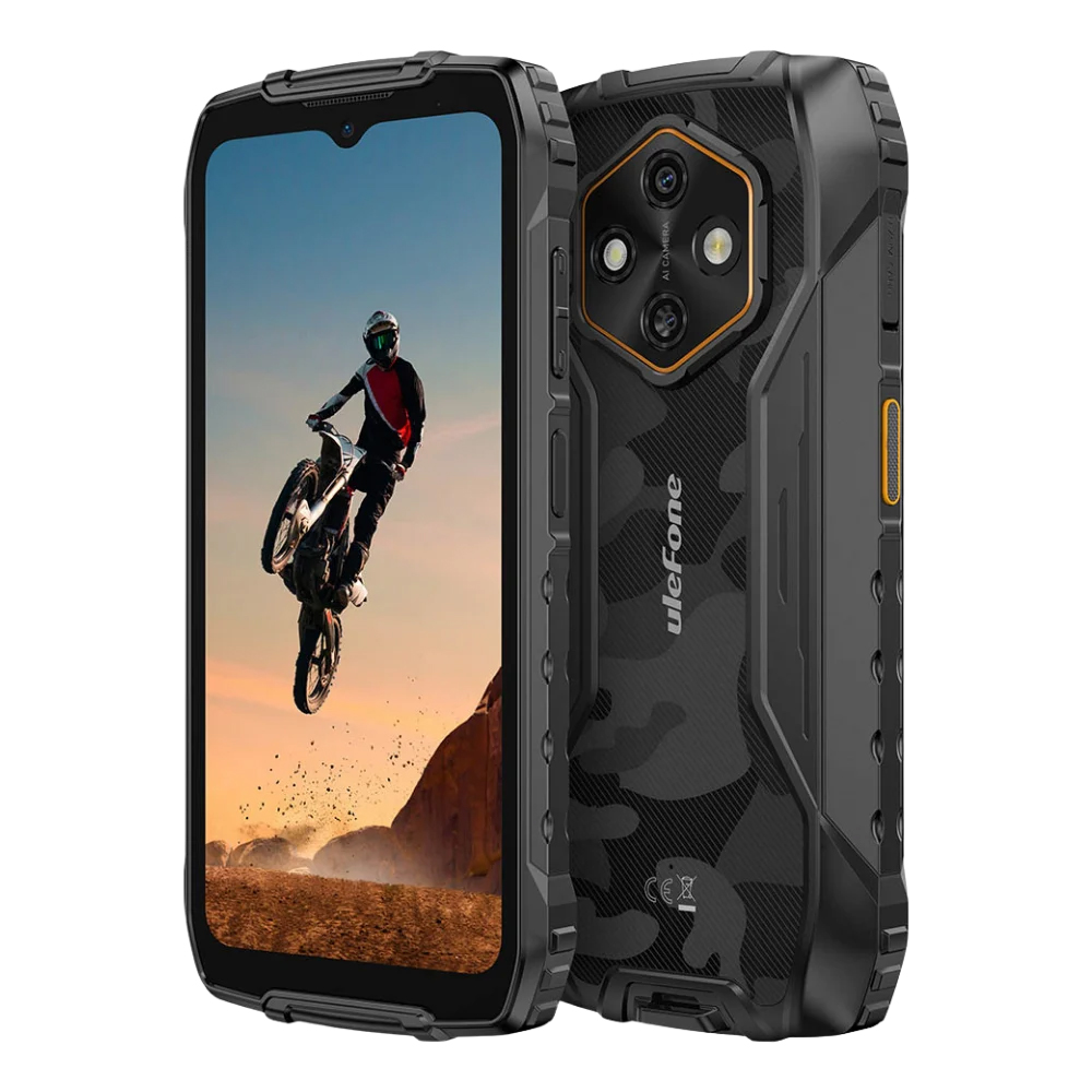 Ulefone RugKing 4 Pro Rugged Smartphone front and side perspective view