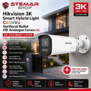 Hikvision Smart Hybrid Light Two-Way Audio Varifocal Bullet Camera (3K)
