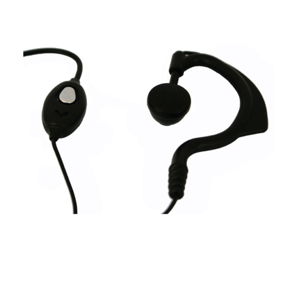 Zartek Single-Pin Earphone with In-Line PTT Microphone