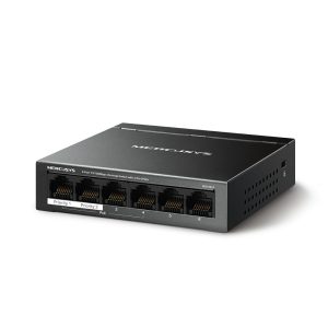 Mercusys 6-Port 10/100Mbps PoE+ Switch with 4 PoE+ Ports | 40W Power Budget