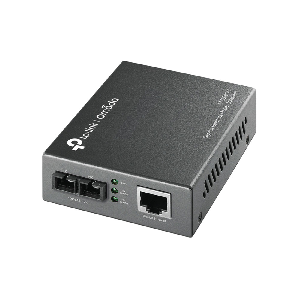 TP-Link Gigabit Multi-Mode Fibre Media Converter with SC and RJ45 – MC200CM