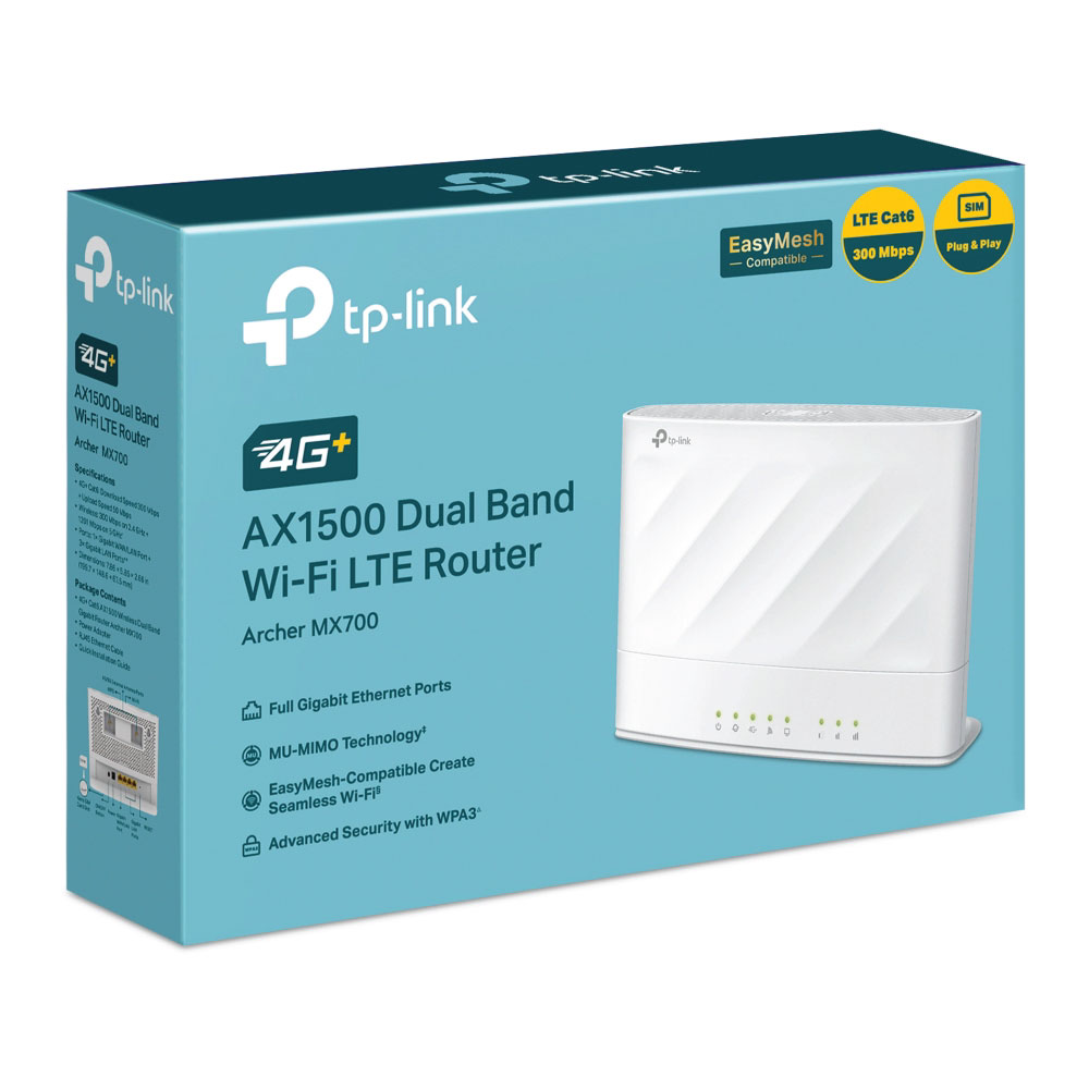 TP-Link Archer MX700 AX1500 Wi-Fi 6 4G+ LTE Cat6 Router - Image 10