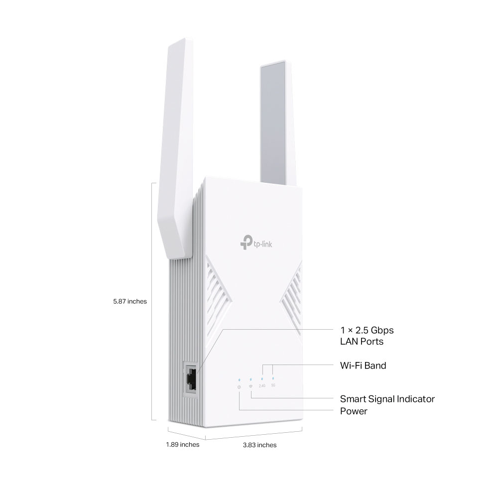 TP-Link BE3600 Dual-Band Wi-Fi 7 Range Extender with EasyMesh & 2.5Gbps Ethernet - Image 2