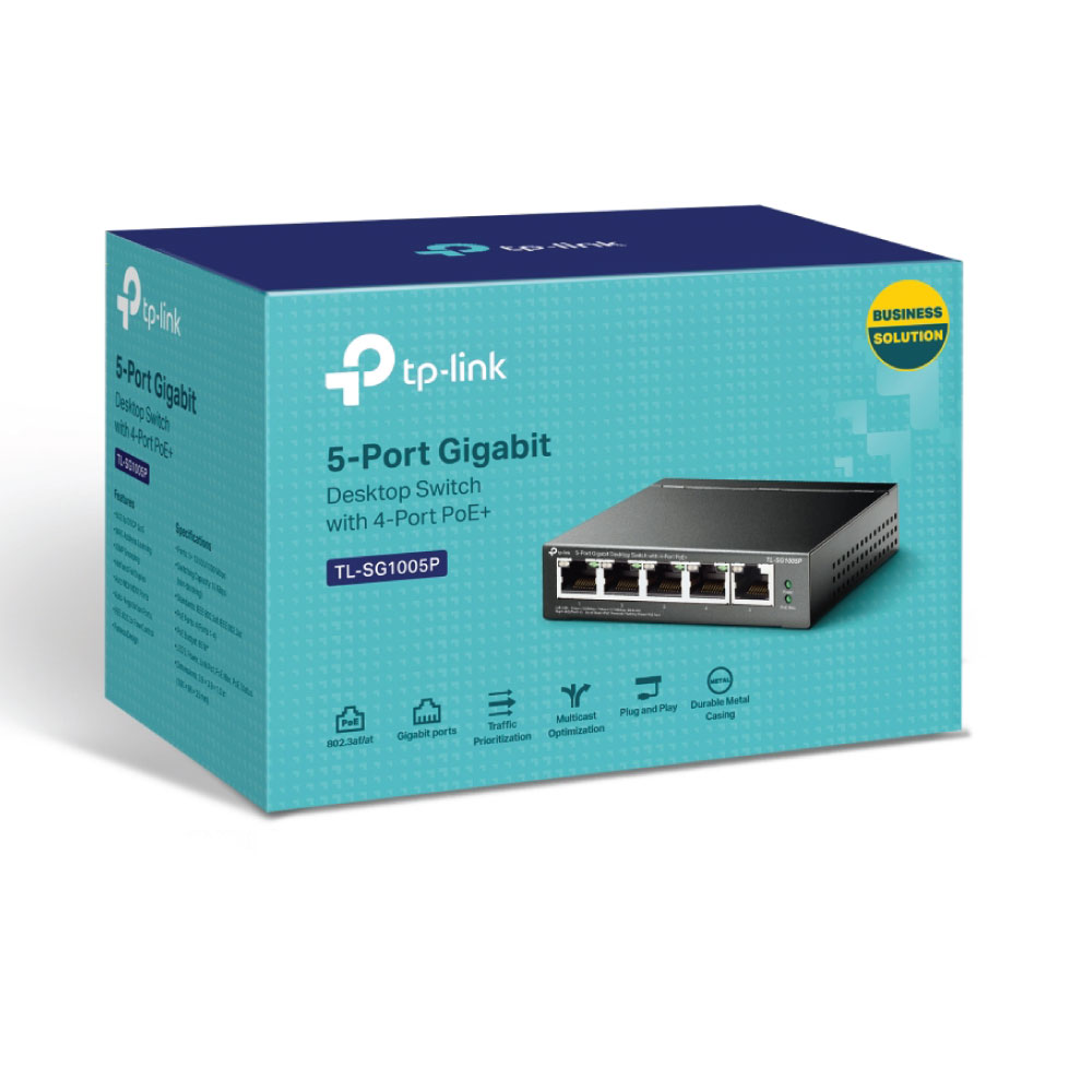 TP-Link 5-Port Gigabit Unmanaged PoE+ Switch with 4 PoE+ Ports - Image 3