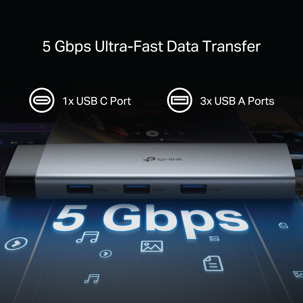 TP-Link 9-in-1 USB-C Hub with 4K 60Hz HDMI | Gigabit Ethernet | 100W Power Delivery - Image 3