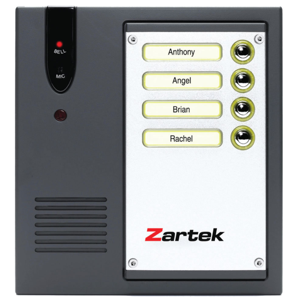 Zartek ZA-654 four-button digital wireless intercom gate station