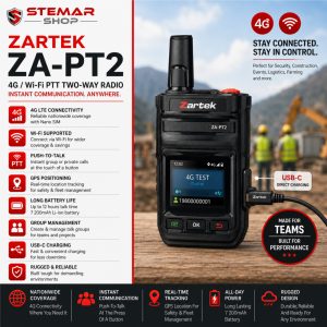 Zartek ZA-PT2 PTT over Cellular Two-Way Radio with 4G, Wi-Fi & GPS