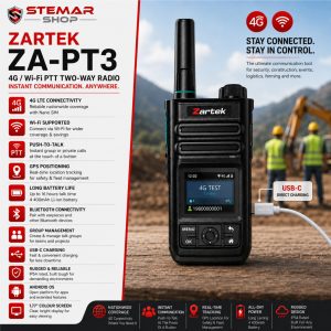 Zartek ZA-PT3 PTT over Cellular Two-Way Radio with 4G, Wi-Fi, GPS & Multi-Platform Support