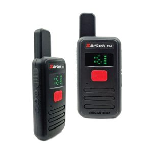 Zartek TX-1 Ultra-Compact 16-Channel Licence-Free Two-Way Radios Twin Pack