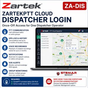 Zartek ZA-DIS ZartekPTT Cloud Dispatcher Login – Once-Off
