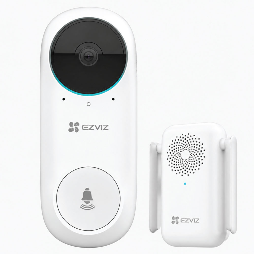 EZVIZ Wire-Free Video Doorbell Kit with Wi-Fi Chime, PIR Detection (1080p)