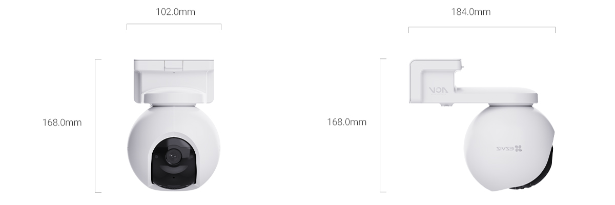 EZVIZ H8x Outdoor Pan/Tilt Wi-Fi Camera dimensions