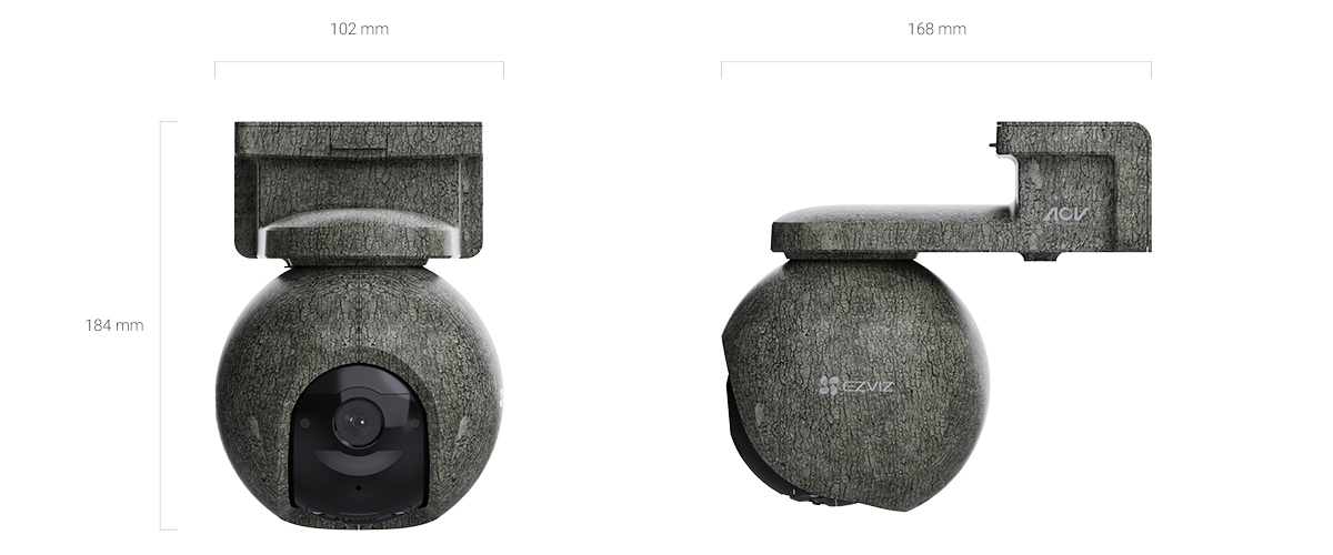 EZVIZ EB8 Pro Ranger 4K dimensions