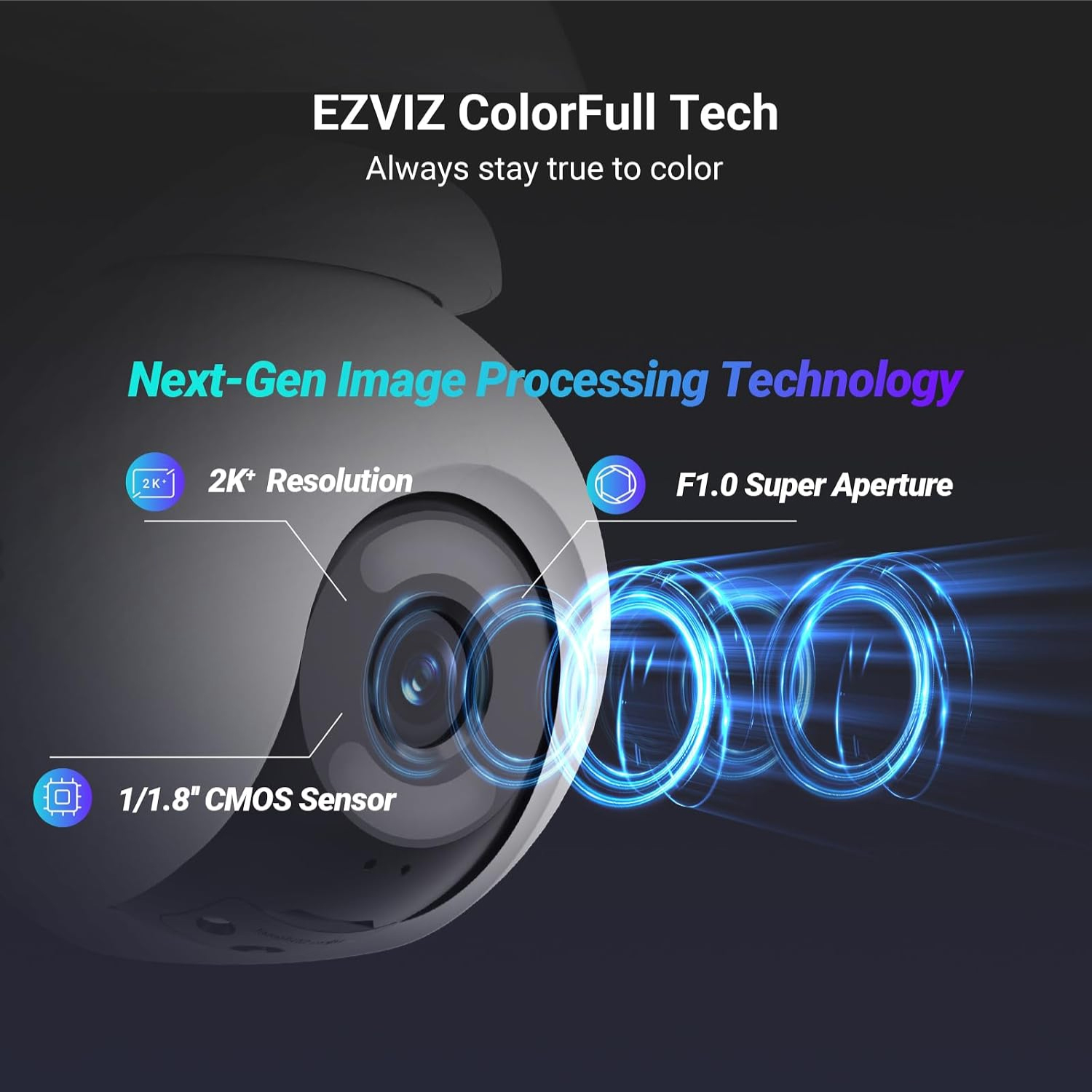 EZVIZ H8x Outdoor Pan/Tilt Wi-Fi Camera - Colour Night Vision, AI Tracking, 4mm (4MP) - Image 2