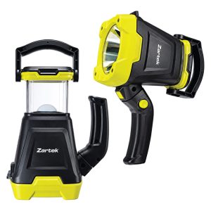Zartek ZA-428 300 lumen Rechargeable LED Spotlight | Emergency Lantern