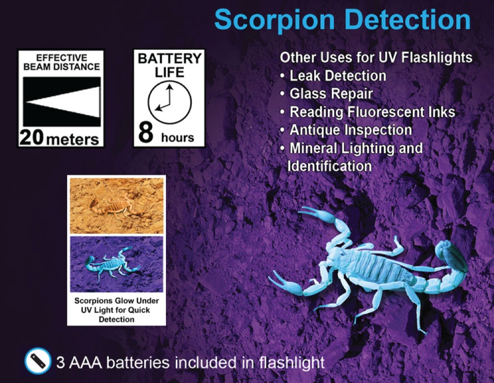 Zartek ZA-493 21 LED UV Flashlight for Scorpion Detection