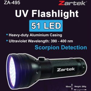 Zartek ZA-495 51-LED UV Flashlight for Scorpion Detection