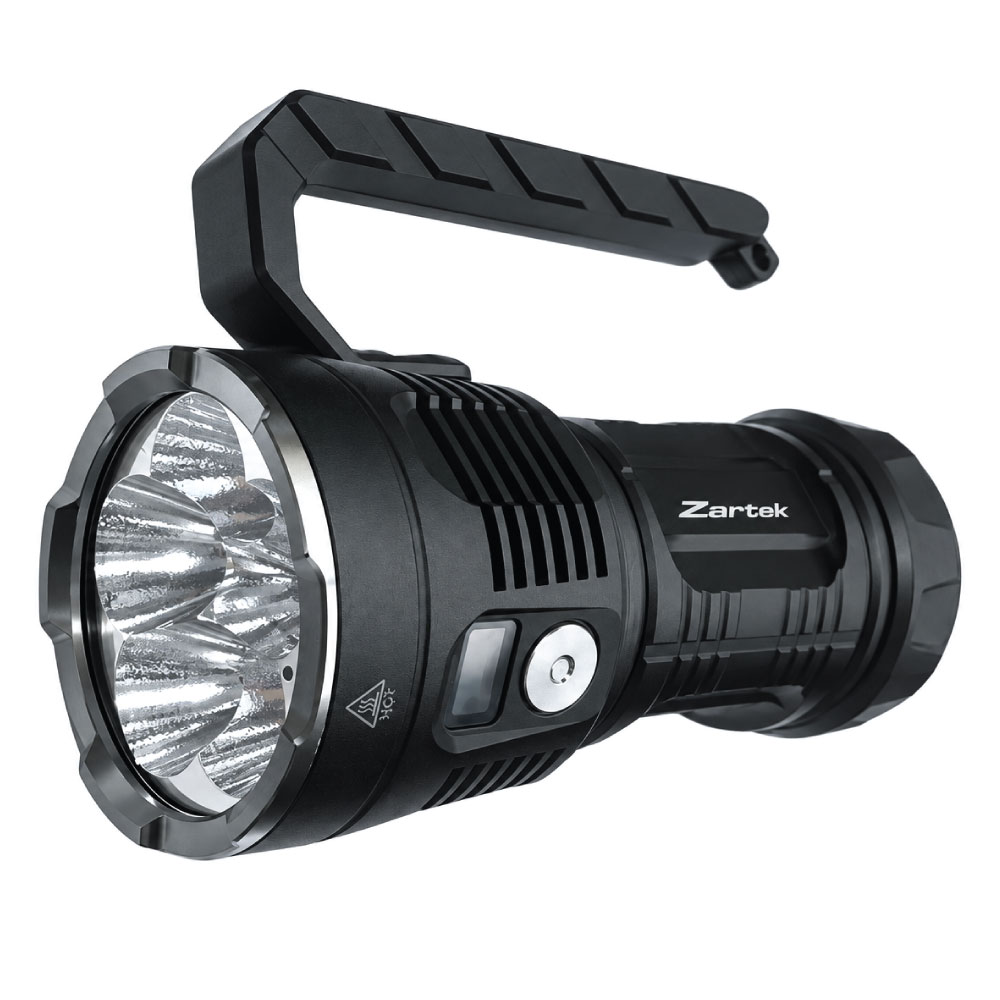 Zartek ZA-818 12000 Lumen Rechargeable Torch with OLED Display
