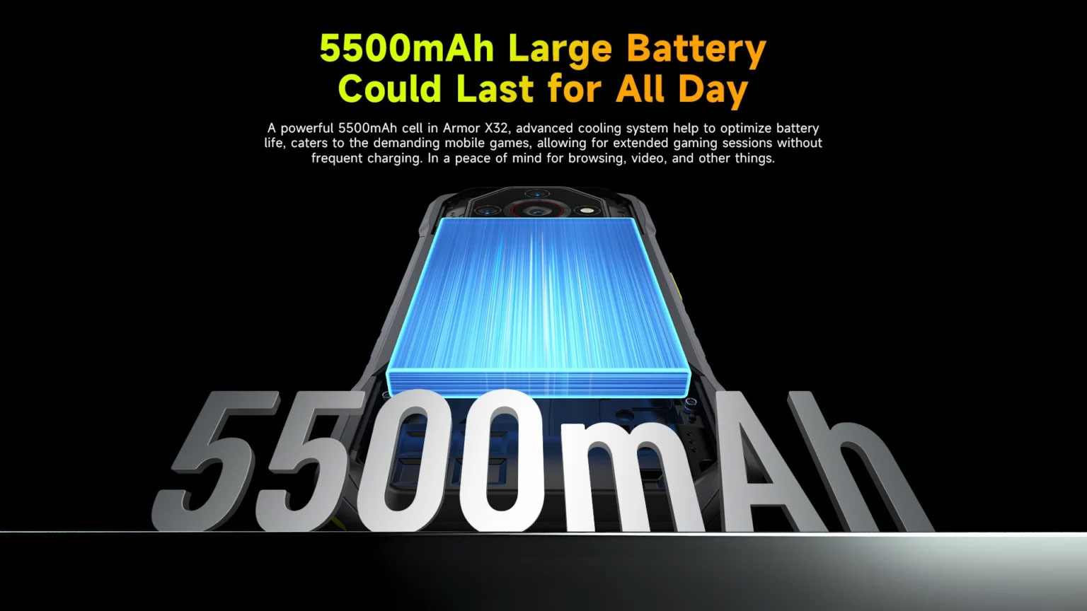 5500mAh Battery with Advanced Cooling