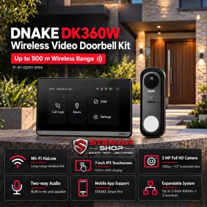 DNAKE DK360W Wireless Video Doorbell Kit | 500 m Range (2MP)