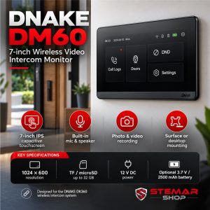 DNAKE DM60 7-inch Wireless Video Intercom Monitor