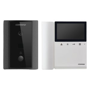 Commax 4.3-Inch Colour Video Intercom Kit | White / Dark Silver