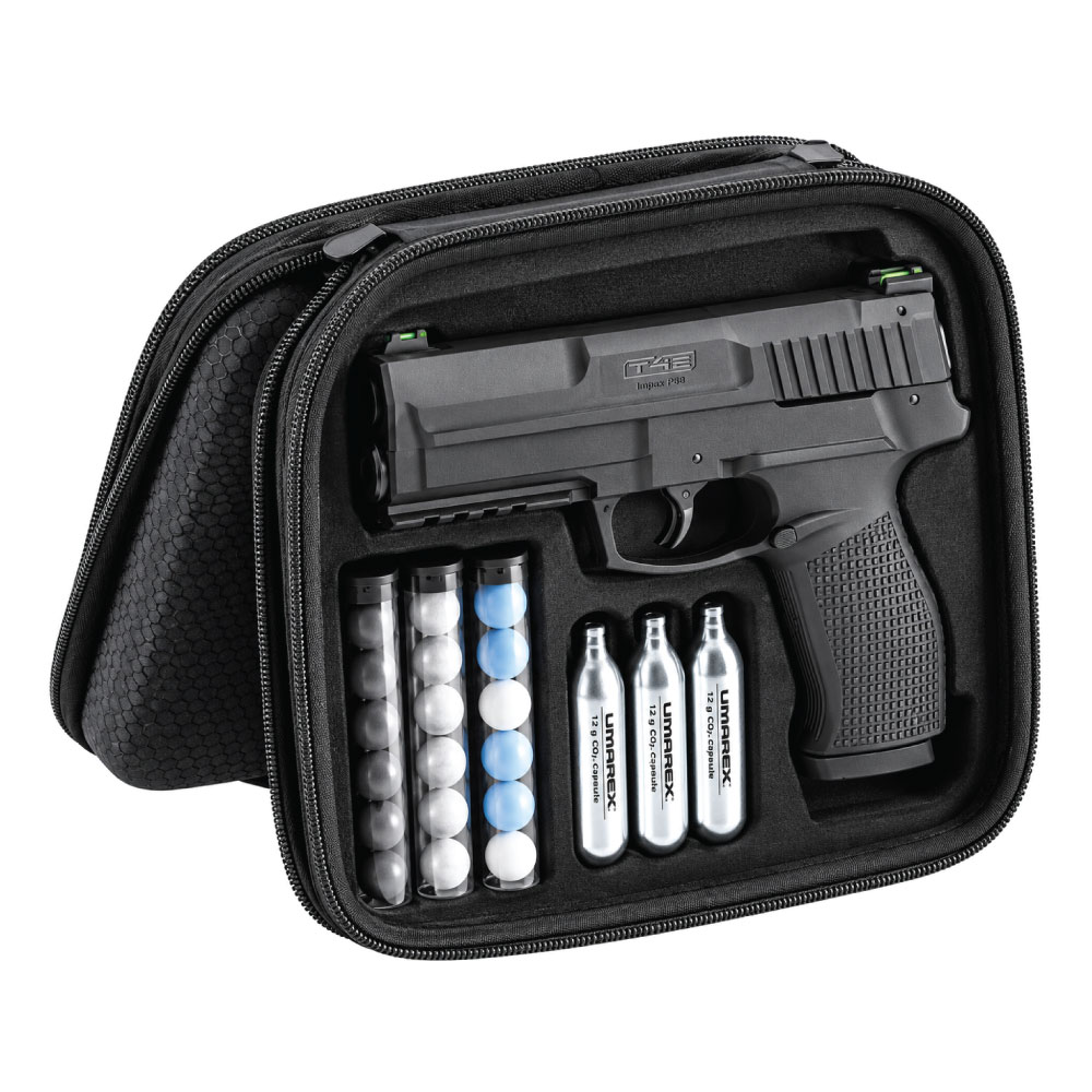 Umarex T4E Impax P68 Black .68 Cal 16 J CO₂ Launcher Set